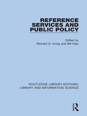 cover image of Reference Services and Public Policy